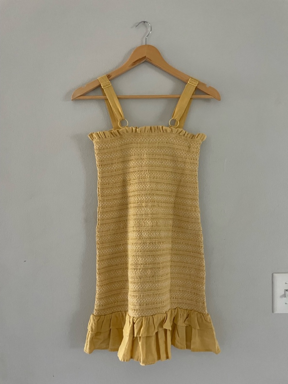 American Eagle Yellow & White Mini Dress - Picture 2 of 6